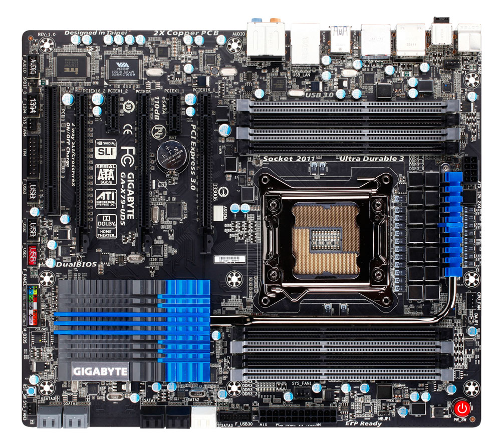 GIGABYTE GA-X79-UD5 LGA 2011 Intel X79 SATA 6Gb/s USB 3.0 Extended ATX Intel Motherboard