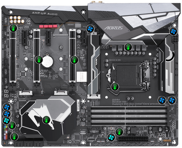 Z370 AORUS Gaming 7 (rev. 1.0) Características | Placas-mãe
