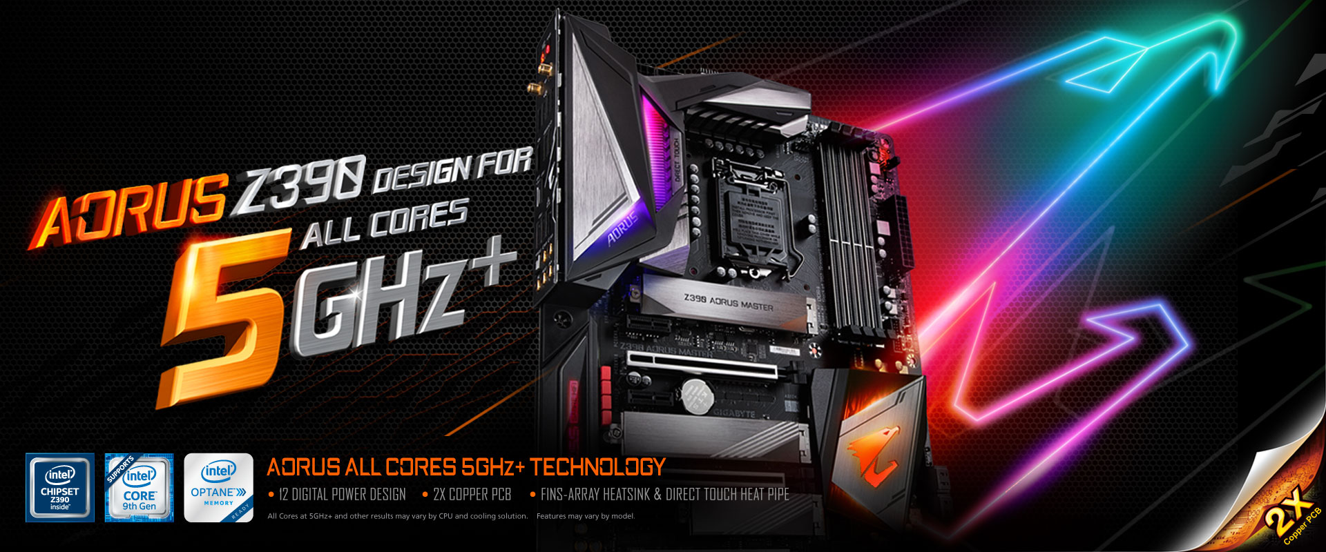 Z390 AORUS MASTER (rev. 1.0) Key Features | Motherboard - GIGABYTE