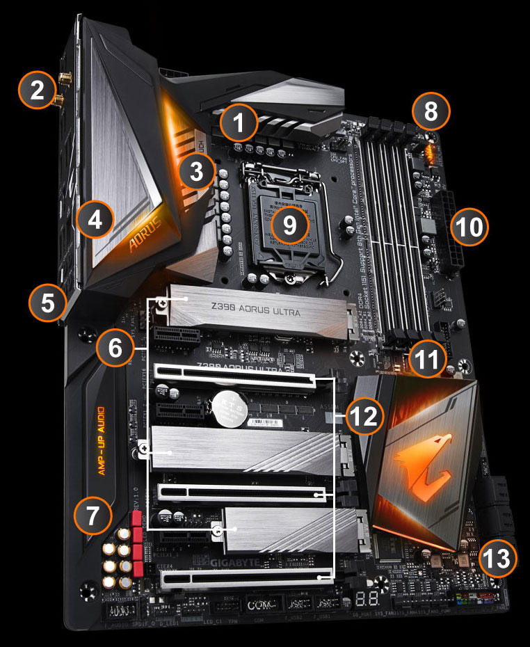 Z390 AORUS ULTRA (rev. 1.0) Key Features | Motherboard - GIGABYTE