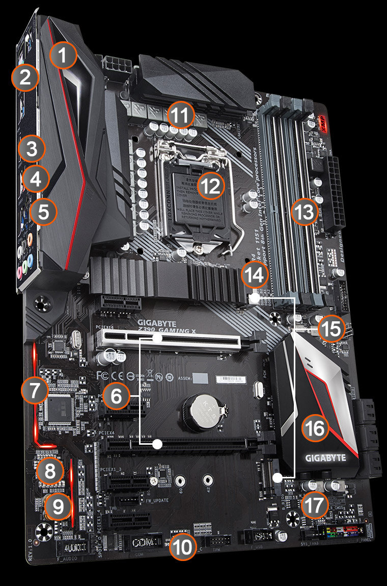 Káº¿t quáº£ hÃ¬nh áº£nh cho MAINBOARD GIGABYTE GA-Z390 GAMING X