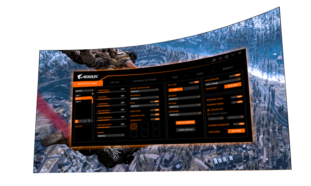 AORUS CV27F Gaming Monitor Key Features | Monitor - GIGABYTE