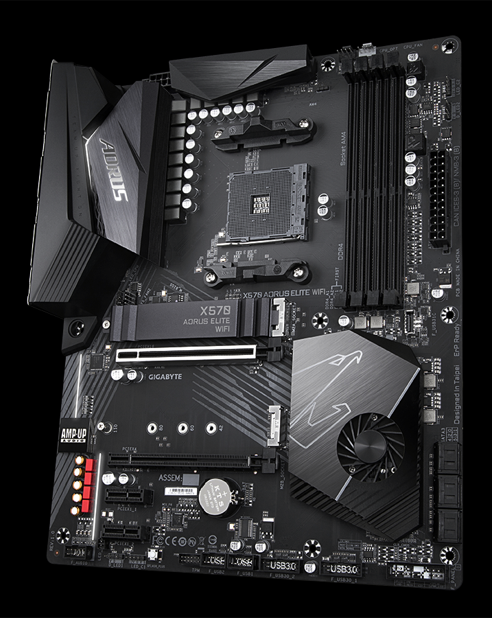 Gigabyte X570 AORUS Elite WiFi AMD Ryzen 3000/X570/ATX/PCIe4.0/DDR4/Intel Dual Band 802.11AC WiFi/Front USB Type-C/RGB Fusion 2.0/M.2 Thermal Guard/Gaming Motherboard 