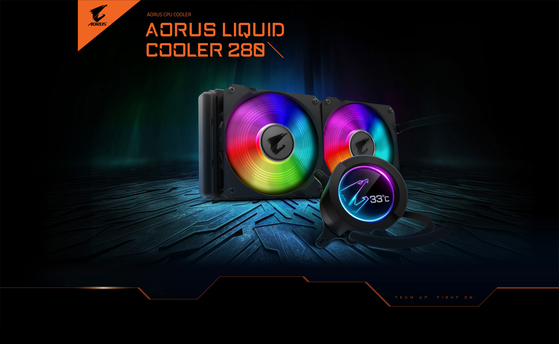 AORUS RGB Liquid Cooler 280 - Liquid cooling system CPU water block - LGA1151 Socket / LGA1155