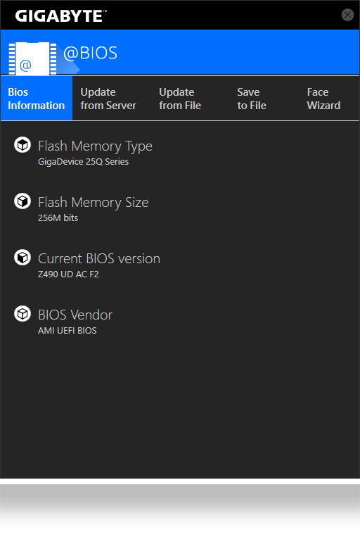 gigabyte face wizard image format