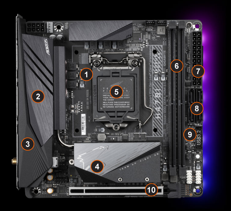 GIGABYTE H470I AORUS PRO Mini-ITX マザーボード