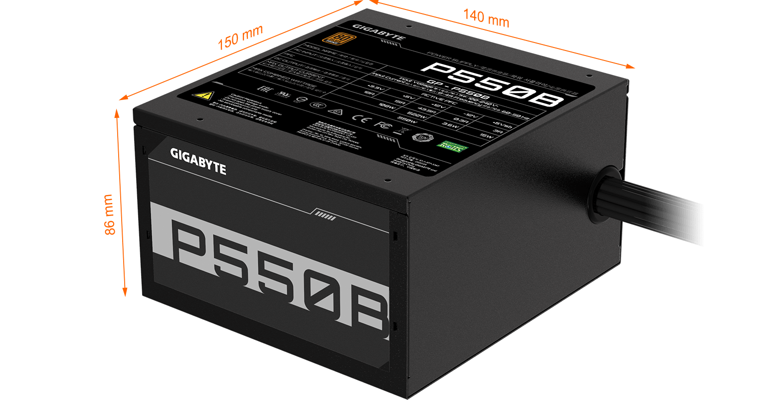 Fuente de Poder GIGABYTE P550B || 550W || 80 Plus Bronze - - en Elite Center