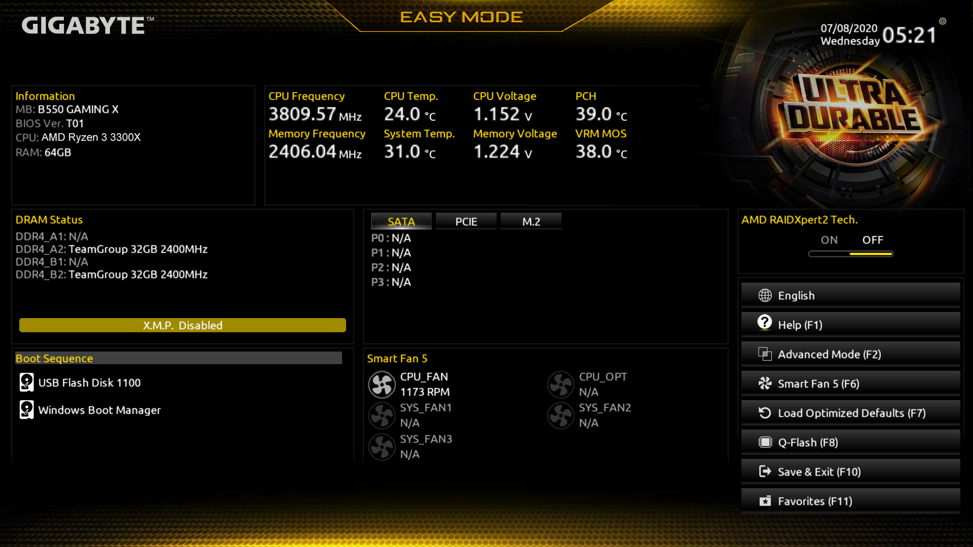 B550M DS3H (rev. 1.0/1.1/1.2/1.3) Key Features