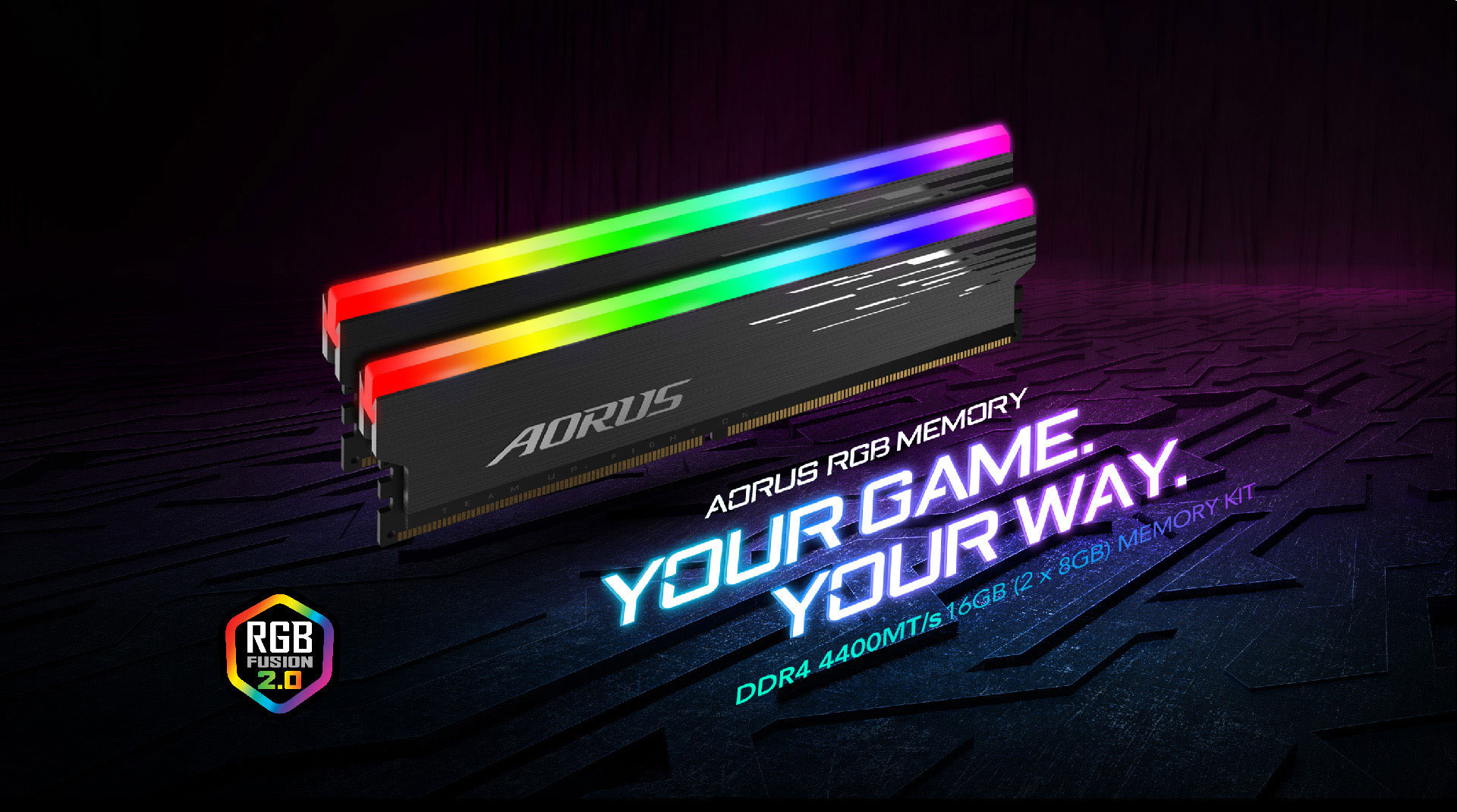 Barette Mémoire Gigabyte AORUS DDR4 16CB 4400MHZ RGB