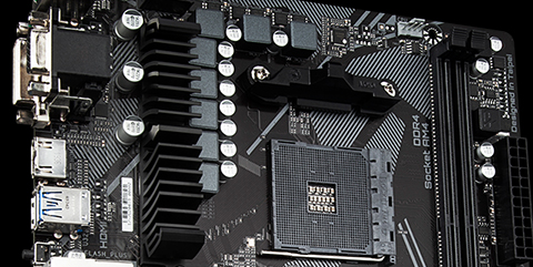 Carte mère Gigabyte AMD B550M-DDR4+(VGA+DVI+HDMI) Socket AM4