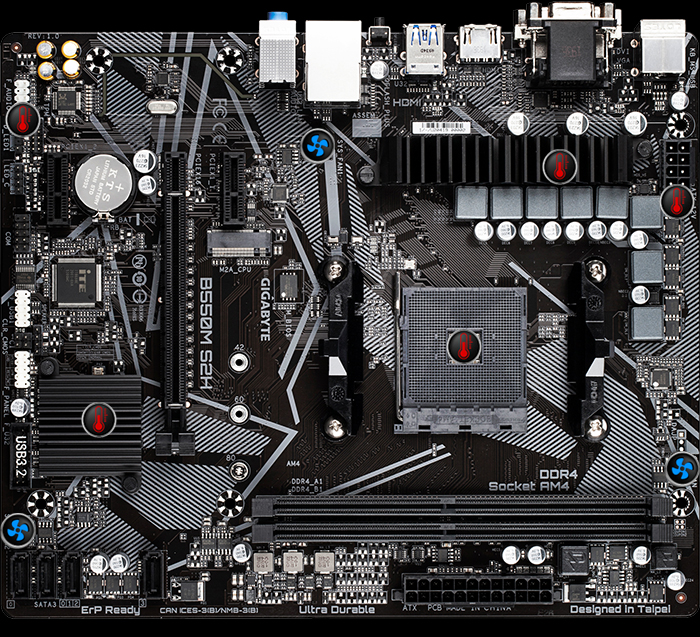 B550M S2H (rev. 1.x) Key Features | Motherboard - GIGABYTE Global