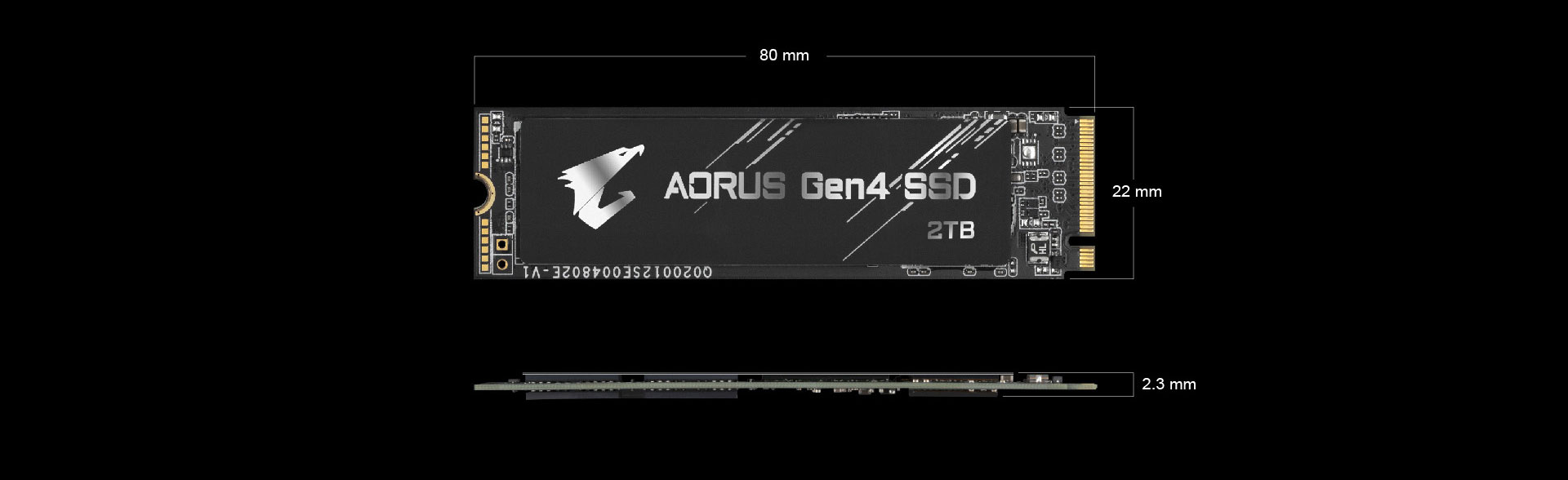 SSD Gigabyte Aorus 2TB PCIe Gen4 x4 NVMe M.2 GP-AG42TB