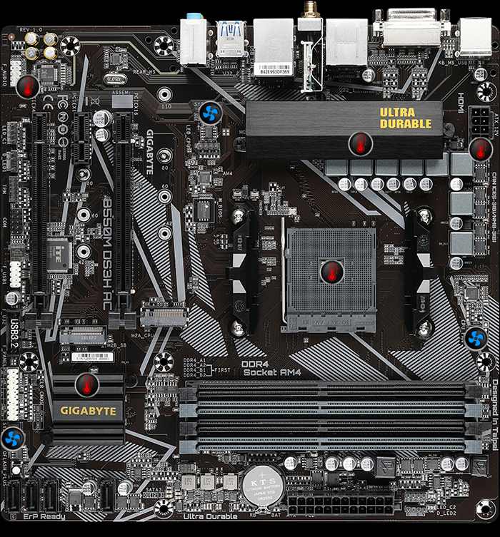 Gigabyte cm *b550m ds3h* am4 GIGABYTE Pas Cher 