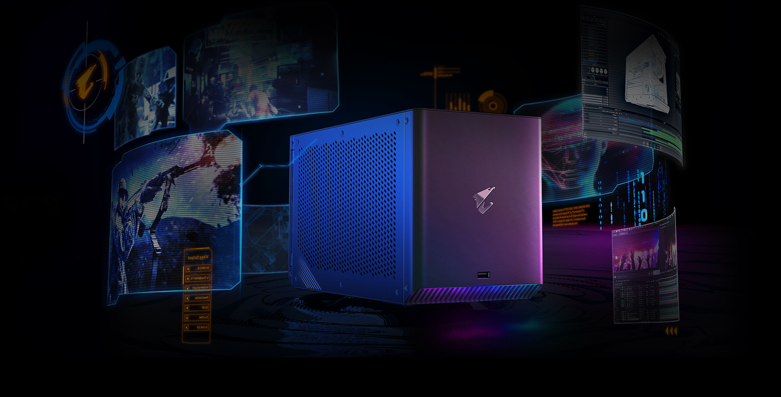  AORUS RTX 3080 - Tarjeta gráfica externa para videojuegos,  sistema de refrigeración todo en uno, Thunderbolt 3, GV-N3080IXEB-10GD :  Electrónica