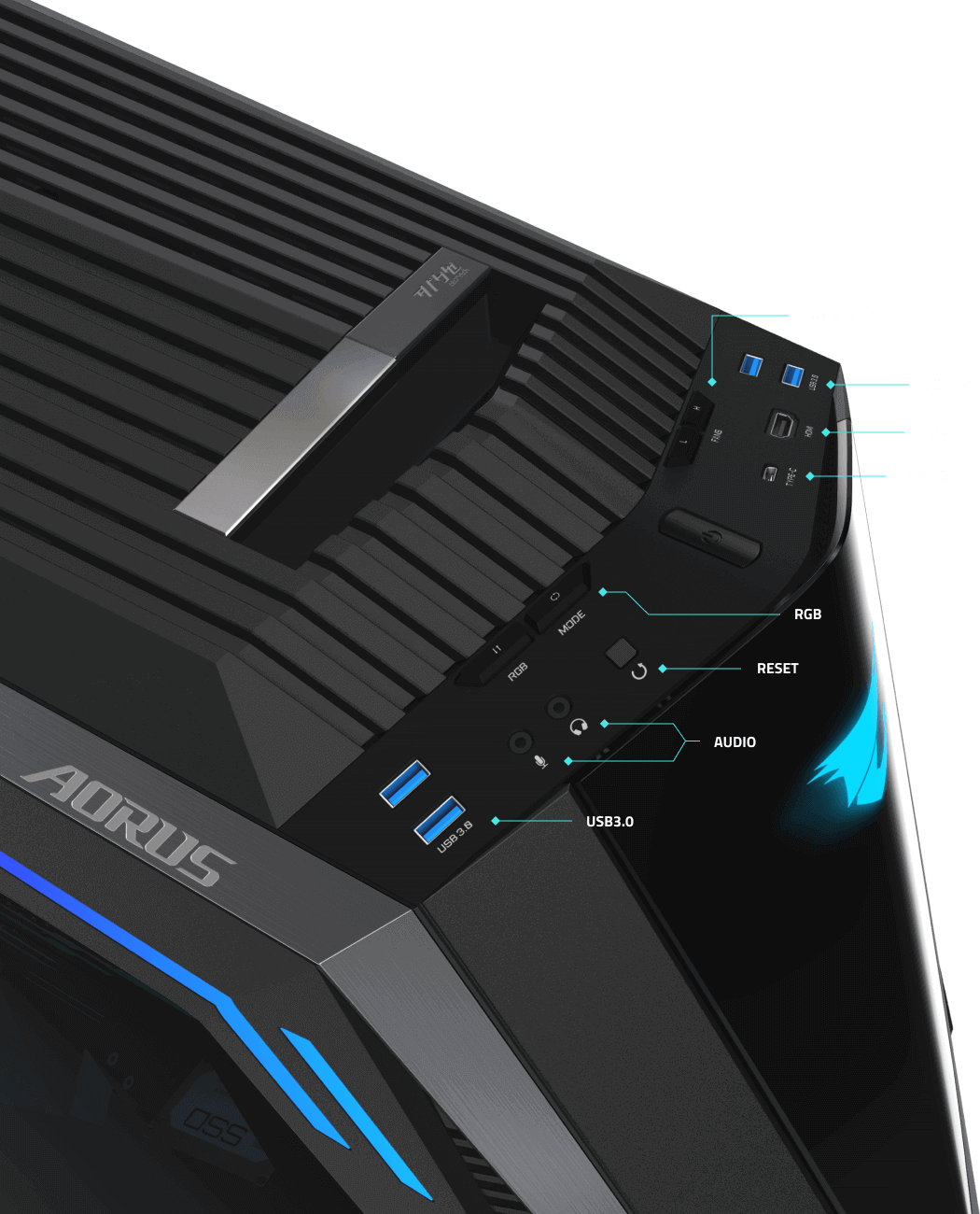 GIGABYTE - Boitier grand tour AORUS C700 Glass - Noir