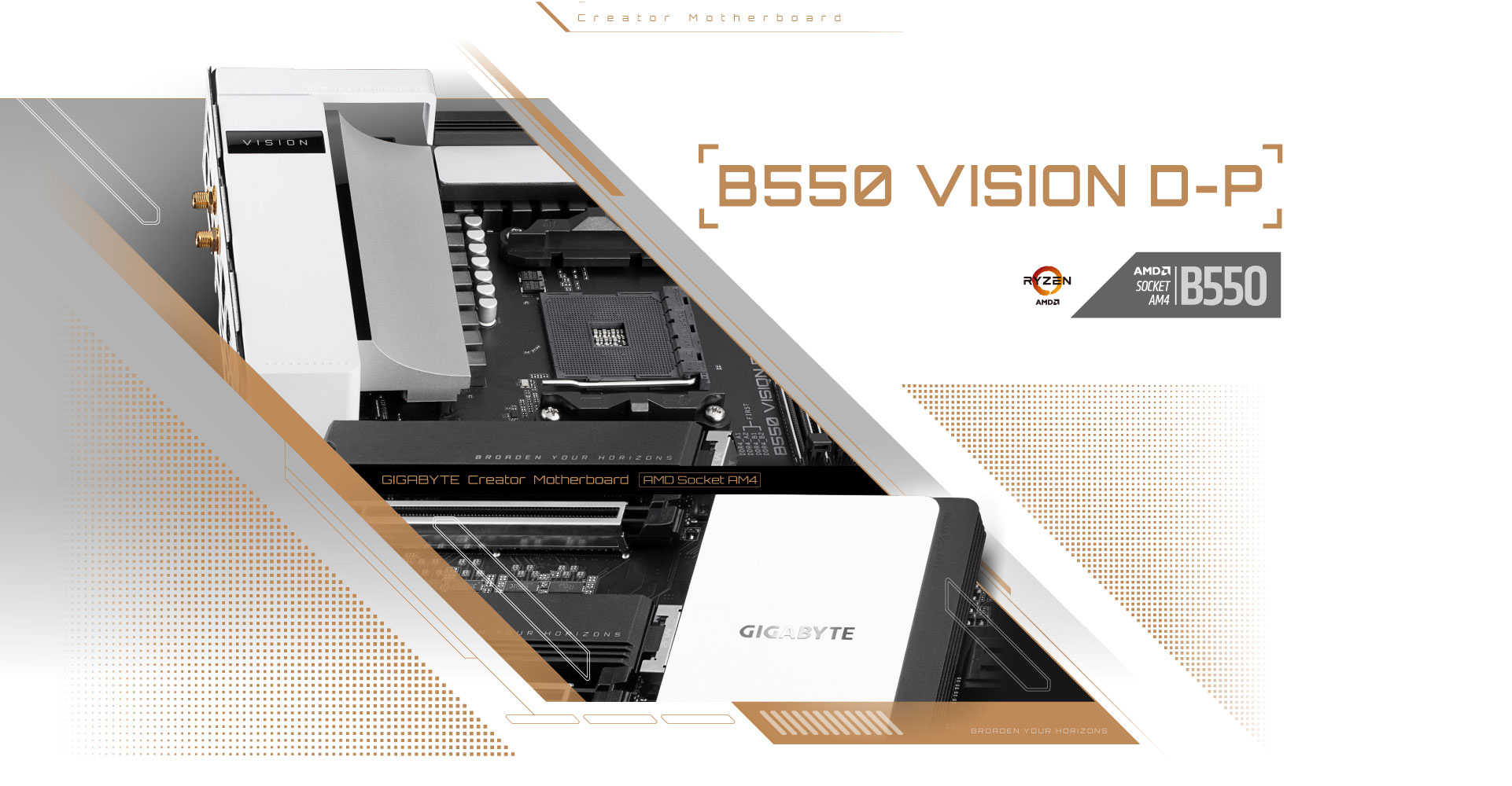 B550 VISION D-P (rev. 1.x) Key Features | Motherboard - GIGABYTE B550 VISION D-P (rev. 1.x) Key Features | Motherboard - GIGABYTE