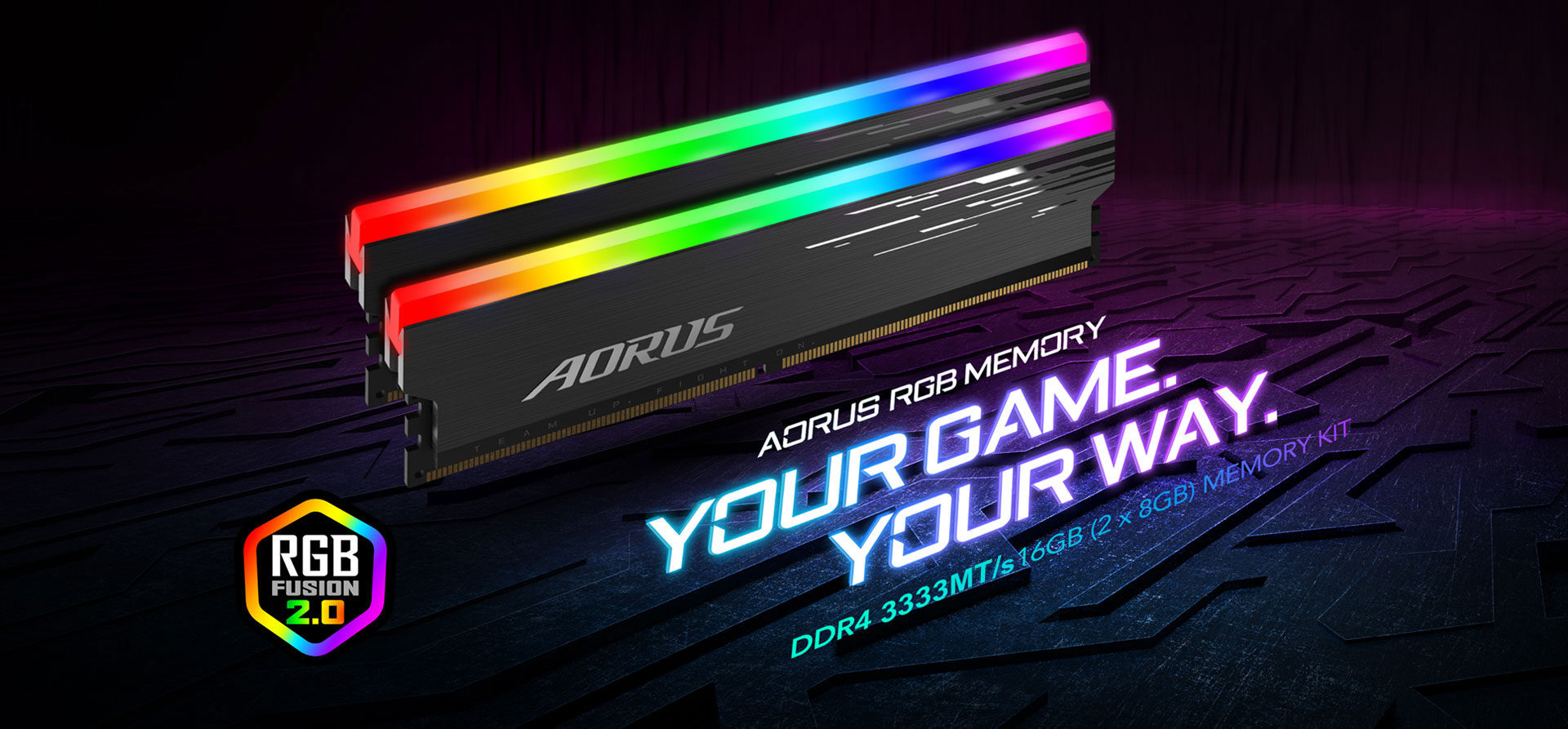 AORUS RGB Memory DDR4 16GB (2x8GB) 3333MT/s Key Features