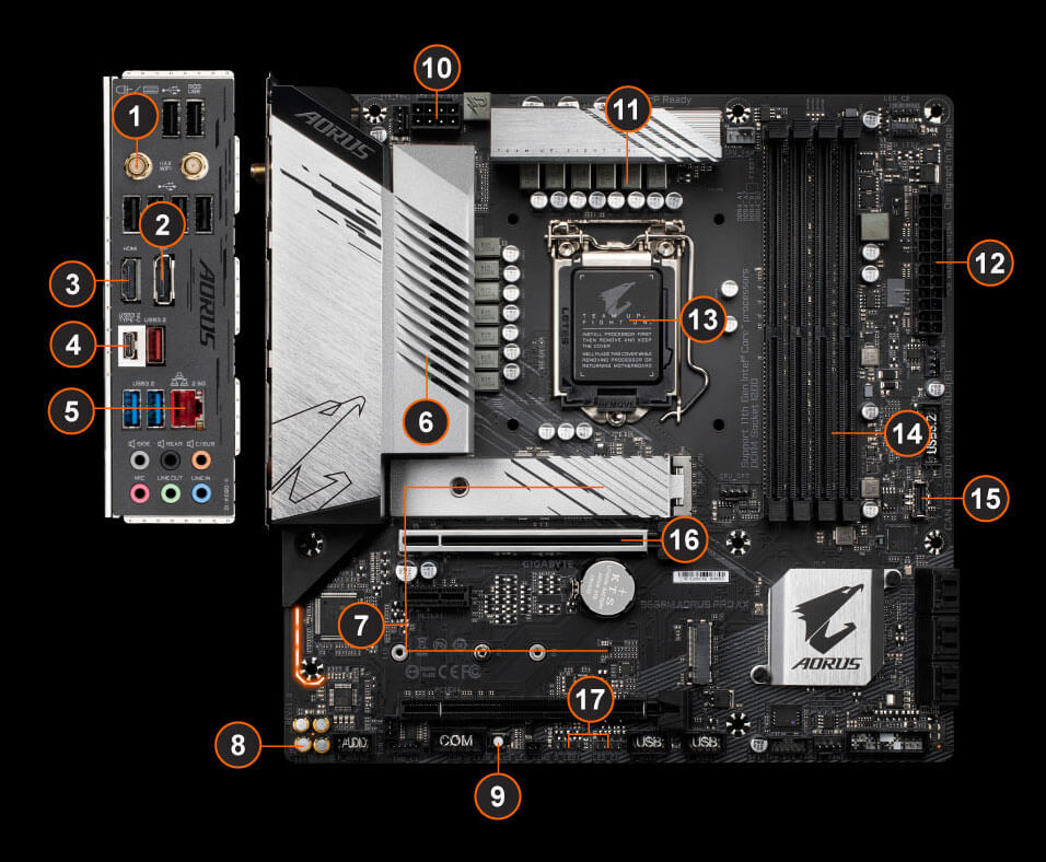 ASUS Prime B560M-A LGA 1200 (Intel 11th/10th Gen) micro ATX motherboard  (PCIe 4.0 2x M.2 slots power stages Gb LAN DP dual HDMI USB 3.2 Gen 