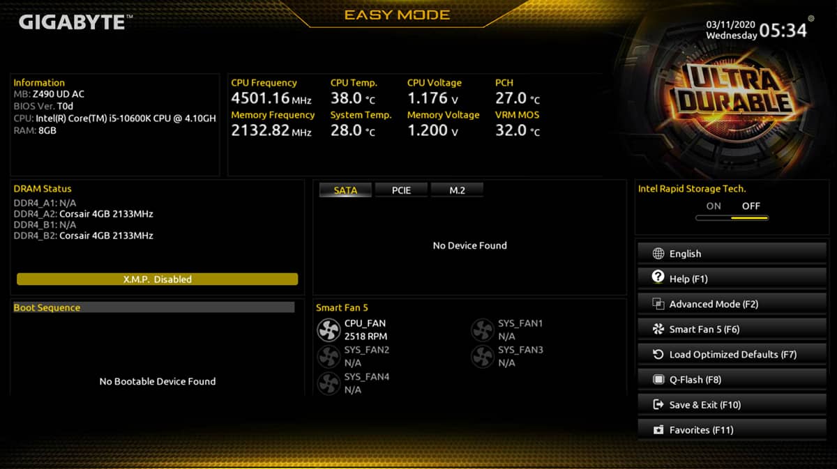 gigabyte ultra durable motherboard cpu warnings