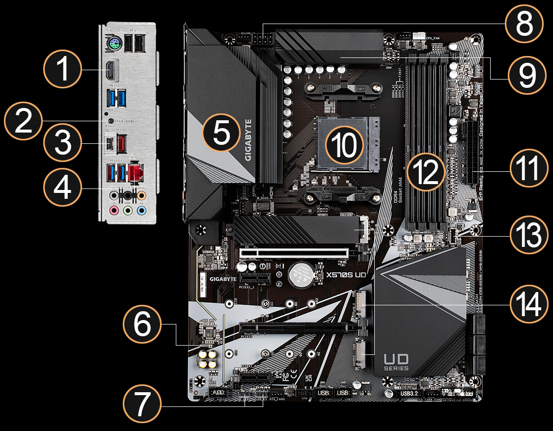 X570S UD (rev. 1.0) Key Features | Motherboard - GIGABYTE Global