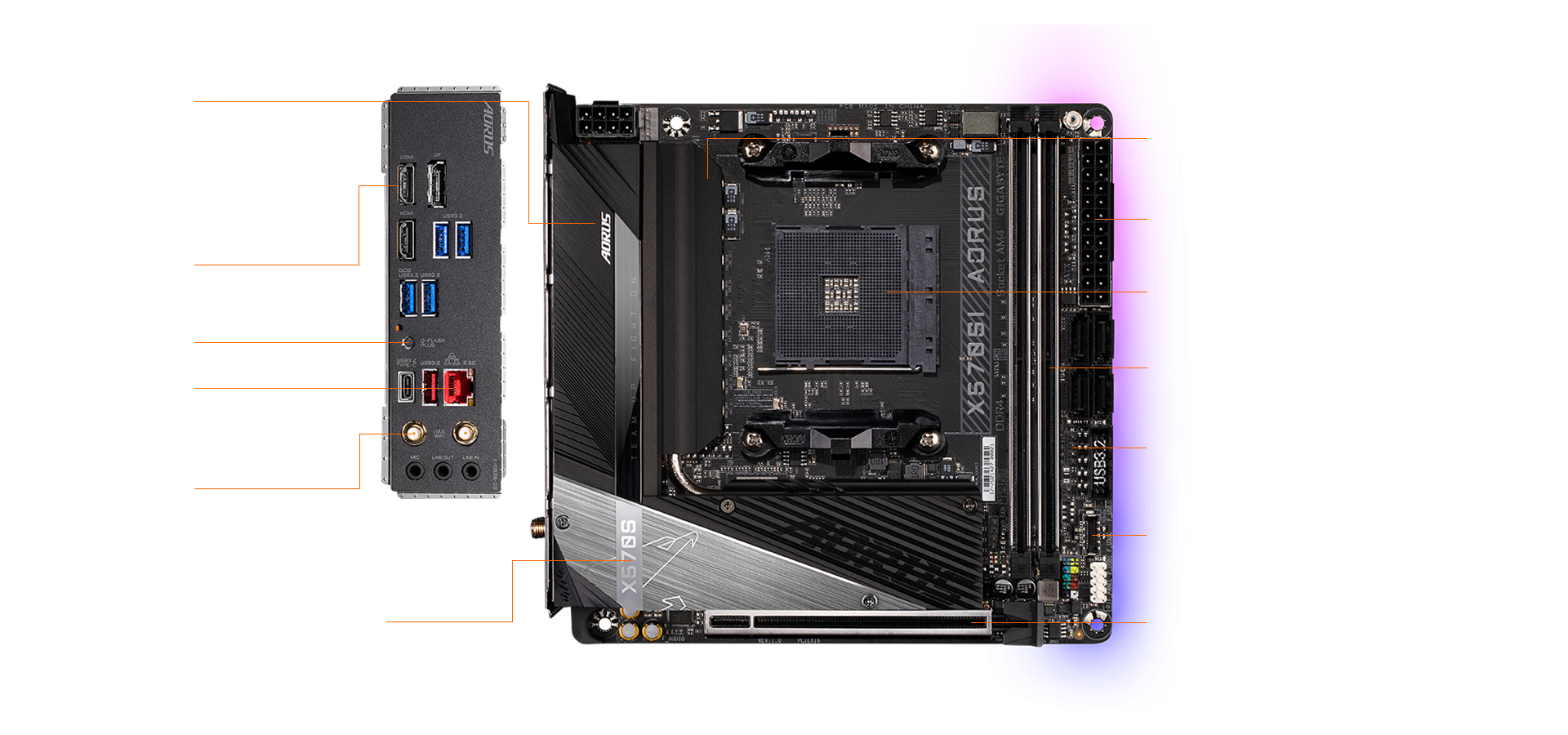 Motherboard Gigabyte X570SI AORUS PRO AX, Mini-ITX, Socket AM4 - Deffo  Argentina