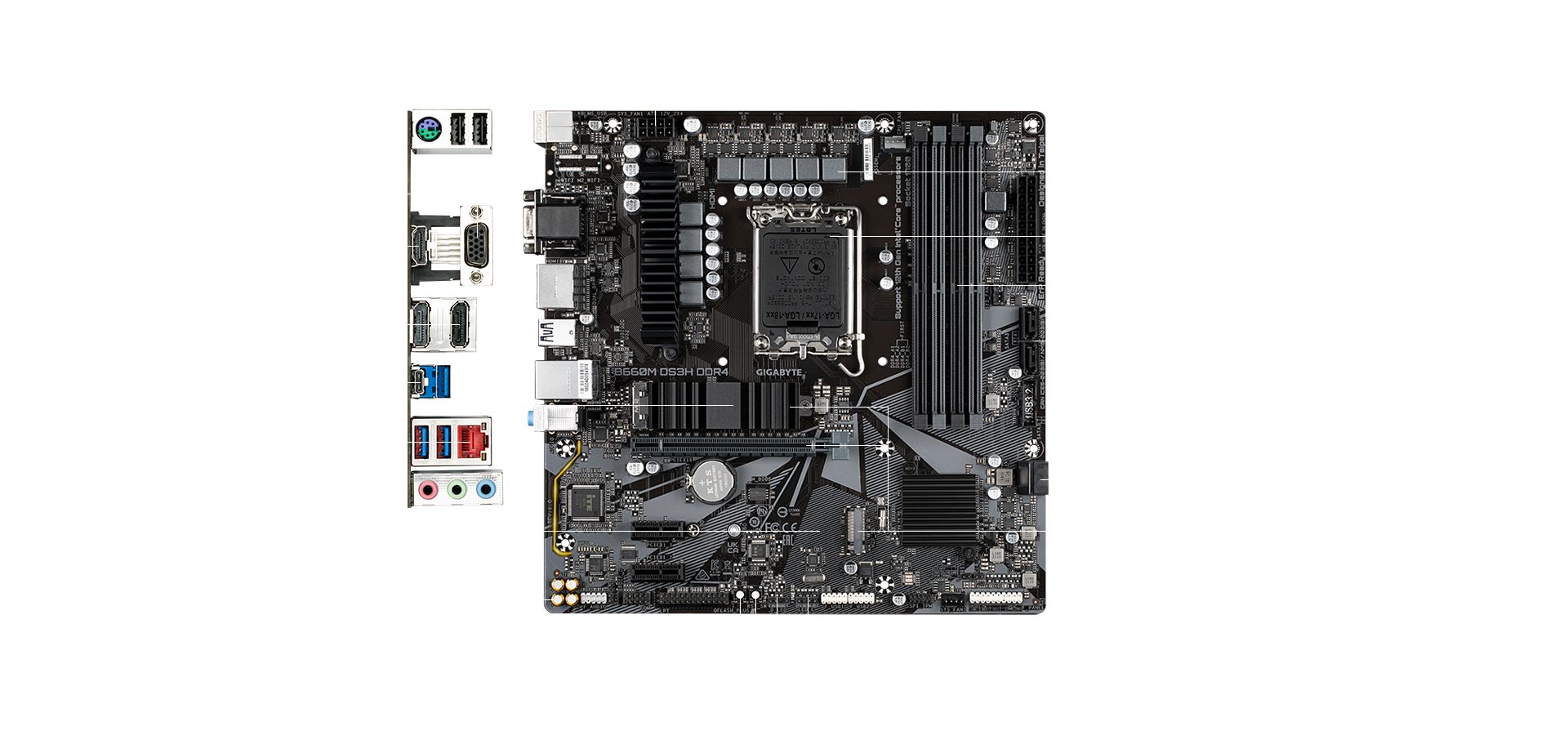 [Intel LGA1700] B660M DS3H DDR4 マザーボード