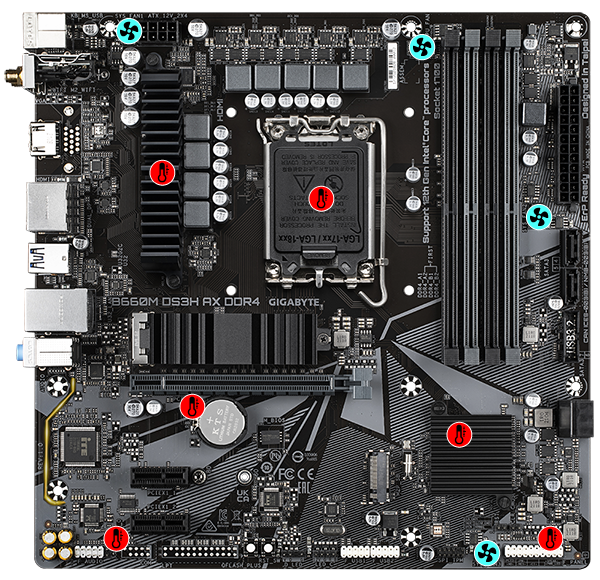 B660M DS3H AX DDR4 (rev. 1.x) Key Features | Motherboard 