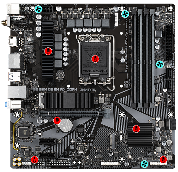 B660M DS3H AX DDR4 (rev. 1.x) Key Features | Motherboard