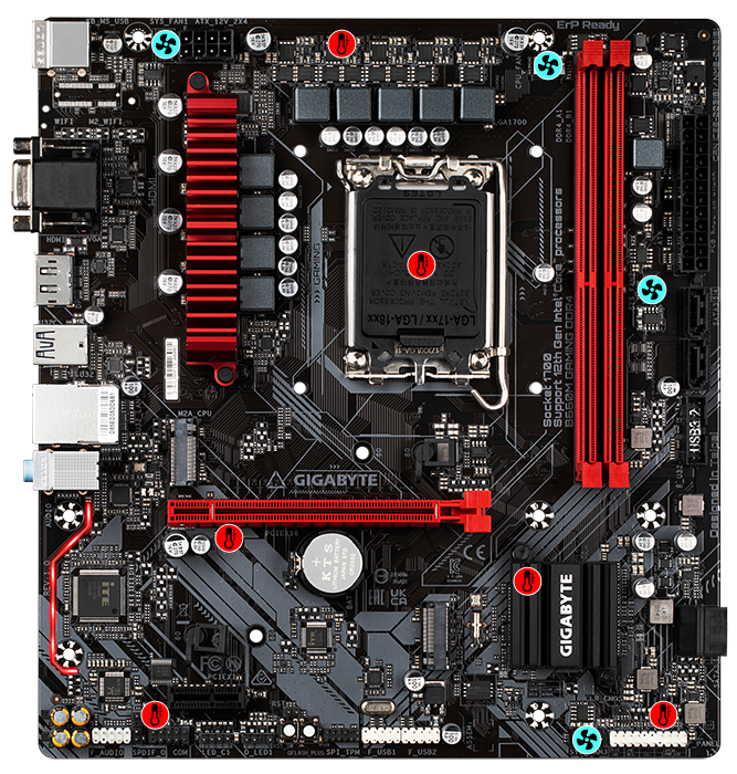 Carte Mère Gigabyte B660M GAMING X DDR4 mATX LGA1700 DDR4 USB3.2 M.2