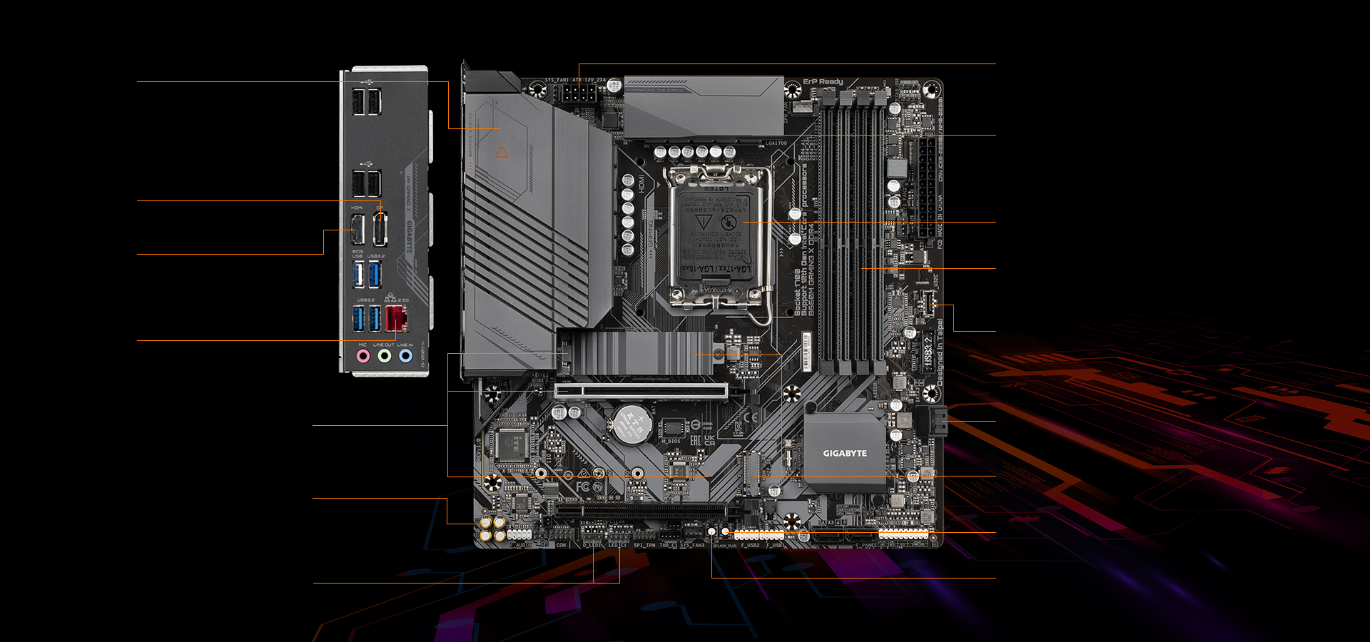 Carte Mère Gigabyte B660M GAMING DDR4 mATX LGA1700 DDR4 USB3.2 M.2