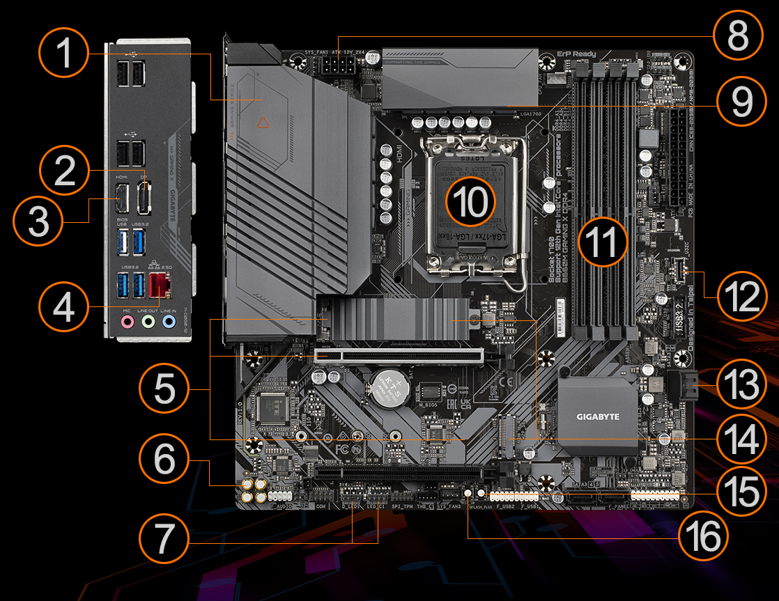 B660 GAMING X DDR4 (rev. 1.0) Key Features