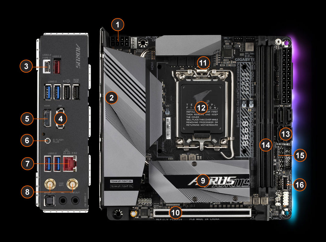 Carte Mère Gigabyte B660M GAMING DDR4 mATX LGA1700 DDR4 USB3.2 M.2