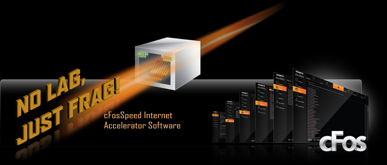 Intel® GbE LAN with cFosSpeed Internet Accelerator Software