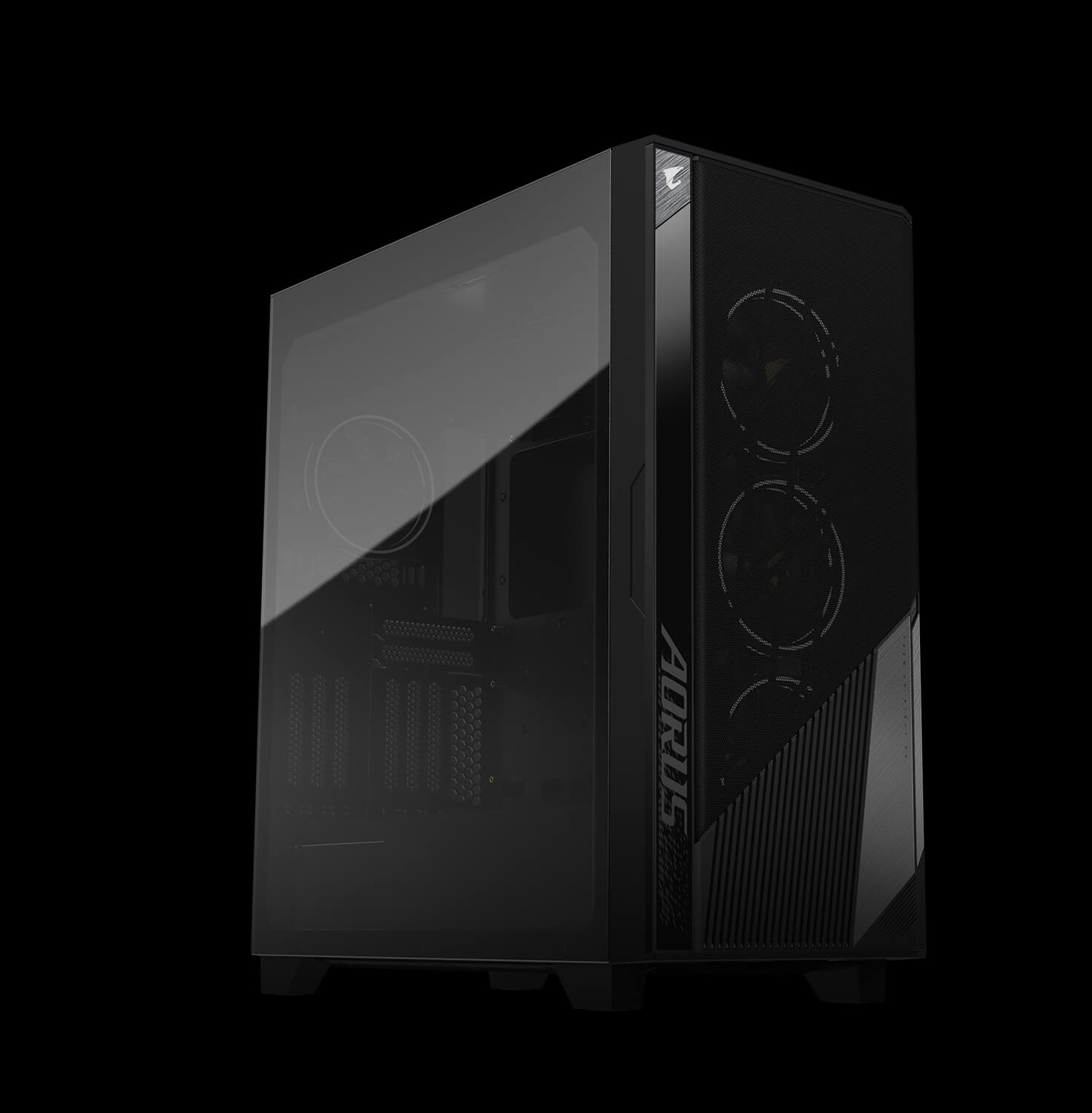  GIGABYTE AORUS C500 Glass - Black Mid Tower PC Gaming Case,  Tempered Glass, USB Type-C, 4X ARBG Fans Included (GB-AC500G ST) :  Electronics