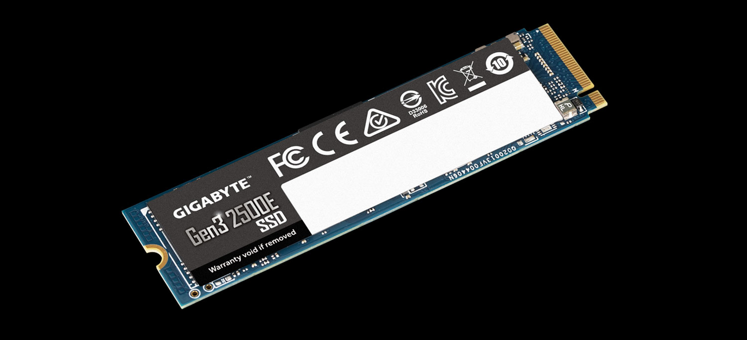 Gigabyte - Disque SSD M.2 2280 2500E - 500 Go - PCIe 3.0 x4, NVMe 1.3 - SSD  Interne - Rue du Commerce