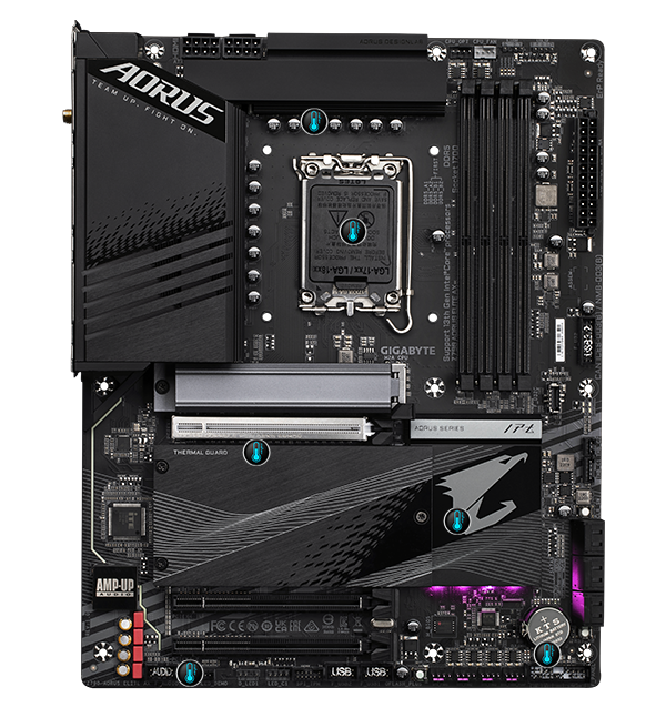 Placa de baza GIGABYTE Z790 AORUS ELITE AX, Intel Z790, LGA 1700