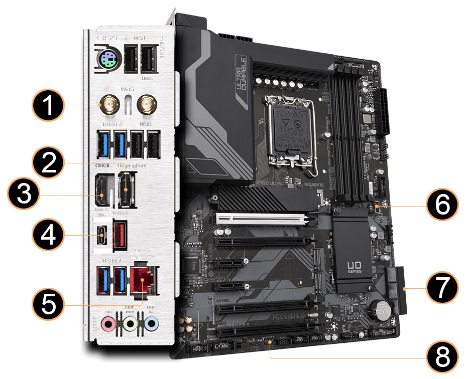 GIGABYTE Z790 UD AC LGA 1700 Intel Z790 ATX Motherboard with DDR5, Triple  M.2, P