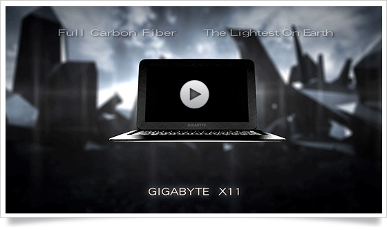 GIGABYTE X11 - Full Carbon Fiber, The Lightest on Earth Notebook