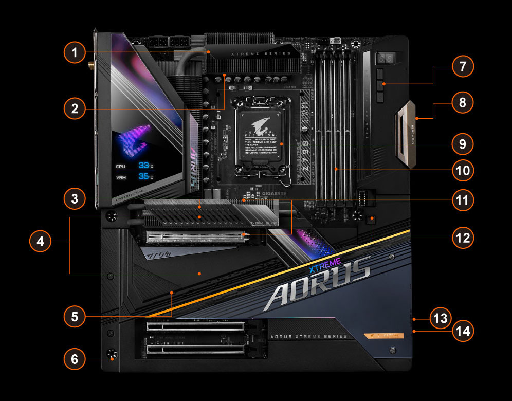 ▷ AORUS Z790 XTREME X carte mère Intel Z790 LGA 1700 ATX étendu