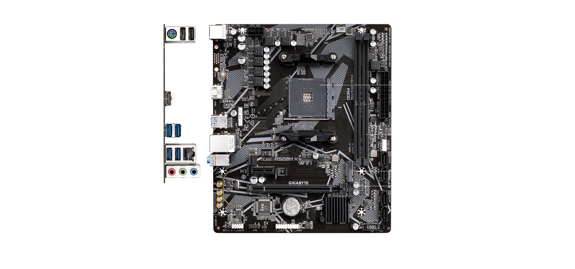 Carte Mère Gigabyte A520M-K