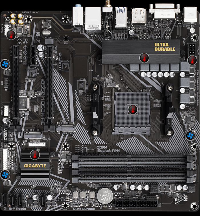 Best Value Micro ATX B550 Motherboard - Gigabyte B550M DS3H 