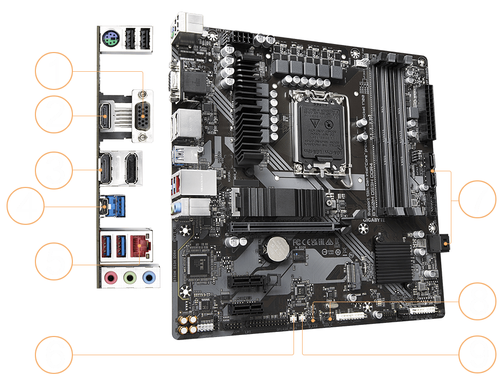 Carte Mère Gigabyte B760 DS3H DDR4 (Intel LGA 1700)