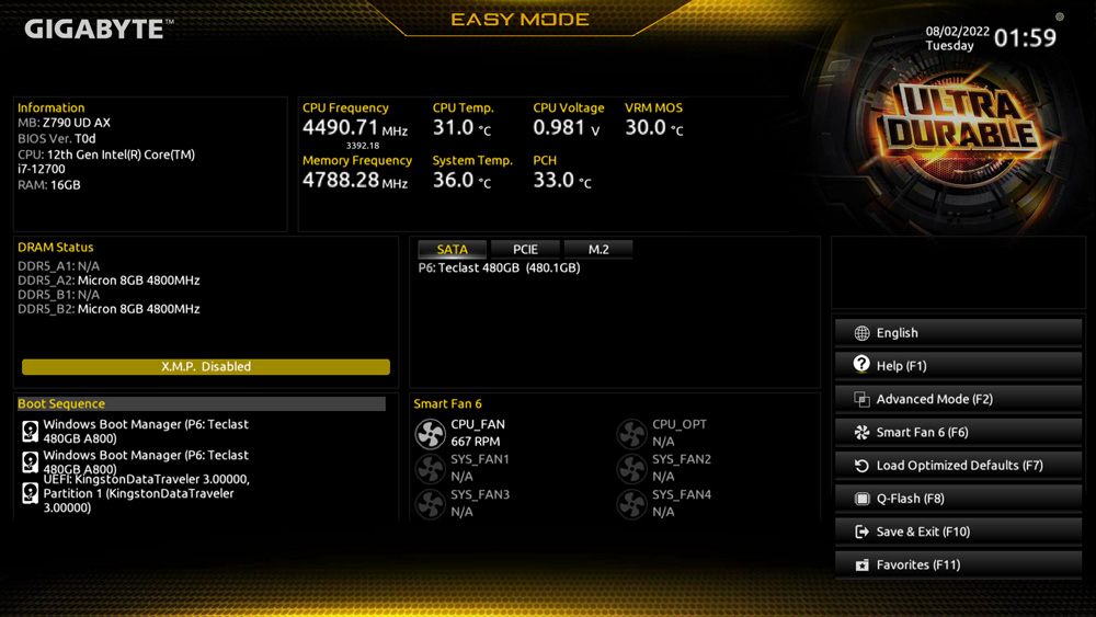 Gigabyte B760M GAMING X AX DDR4