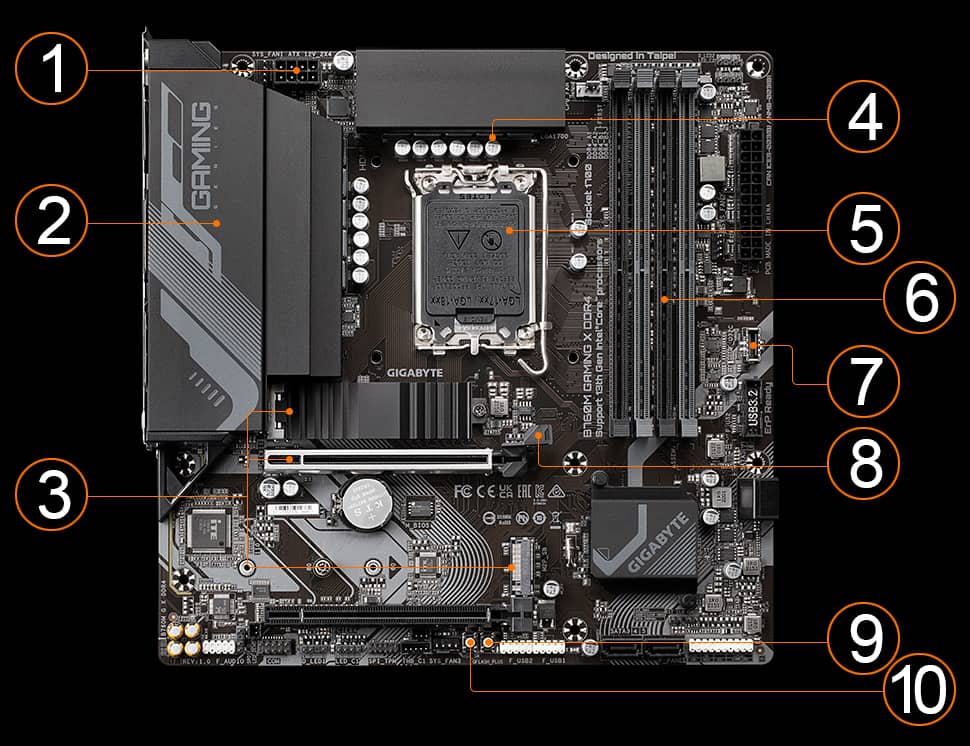 Carte Mère Micro-Atx B760M DDR4 Core i9 CPU 12-13 Gen 4GB RAM