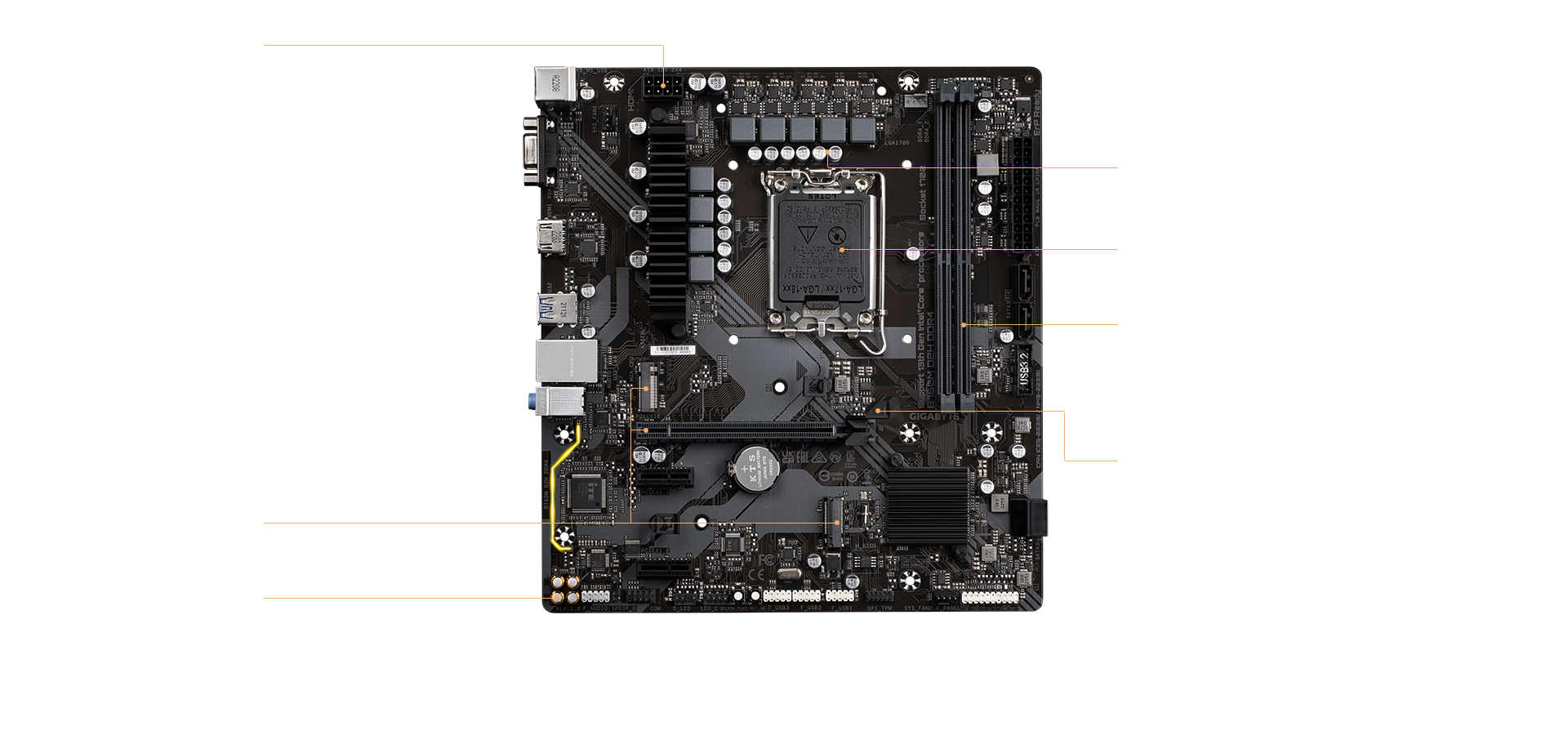 GIGABYTE　MicroATXマザーボード B760M D2H DDR4 Rev.1.0　LGA1700 元箱あり