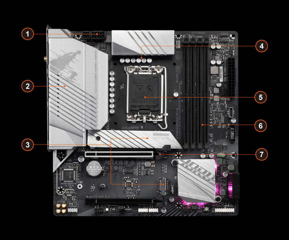 B760M AORUS ELITE AX (rev. 1.x) Key Features | Motherboard