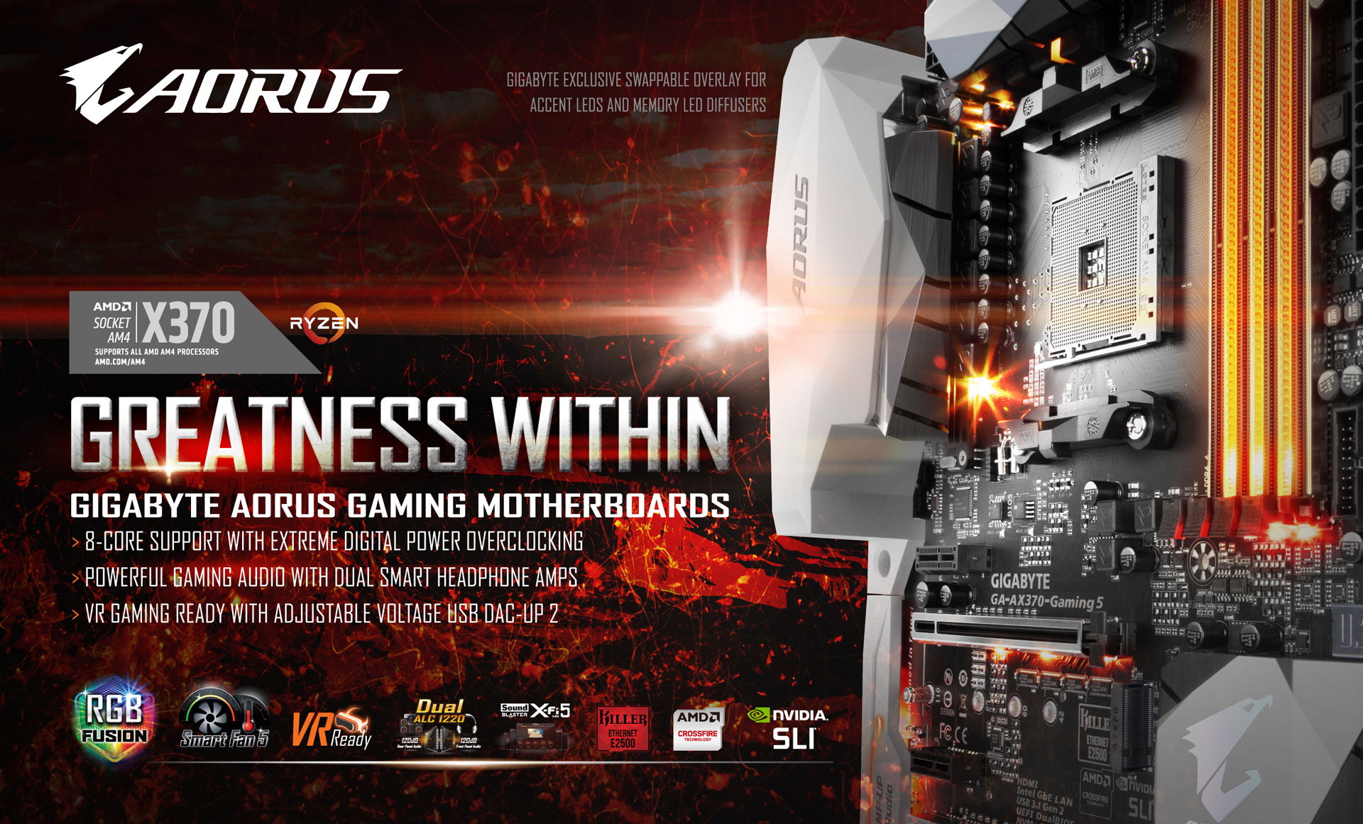 Ga Ax370 Gaming 5 Rev 1 0 Key Features Motherboard Gigabyte U S A