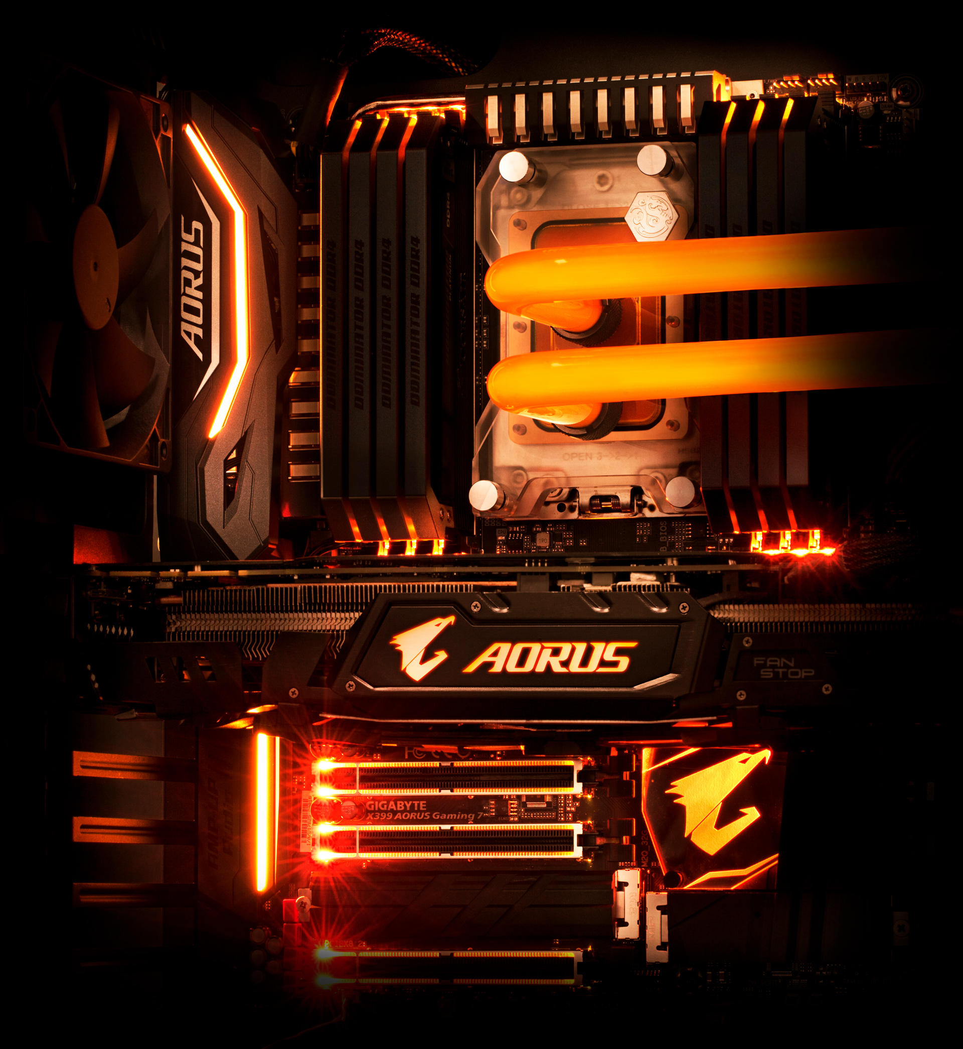 Кто такой гигабайт который танцует. Игровой компьютер Gigabyte AORUS. Гигабайт Аорус материнка. Gigabyte x399 AORUS.