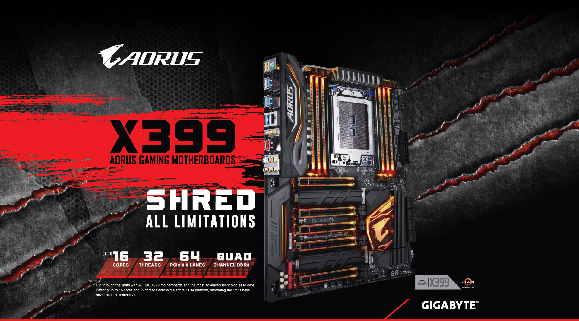X399 AORUS Gaming 7 (rev. 1.0) Key Features | Motherboard X399 AORUS Gaming 7 (rev. 1.0) Key Features | Motherboard