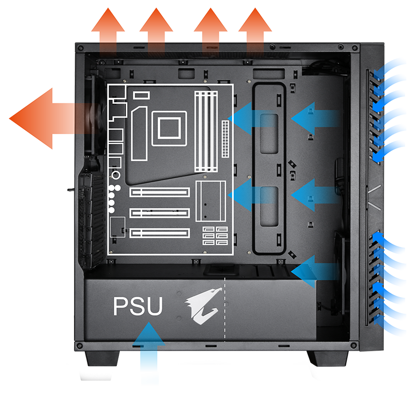 Gigabyte GP-AC300W ATX Mid-tower PC Case - Black | Techbuy Australia